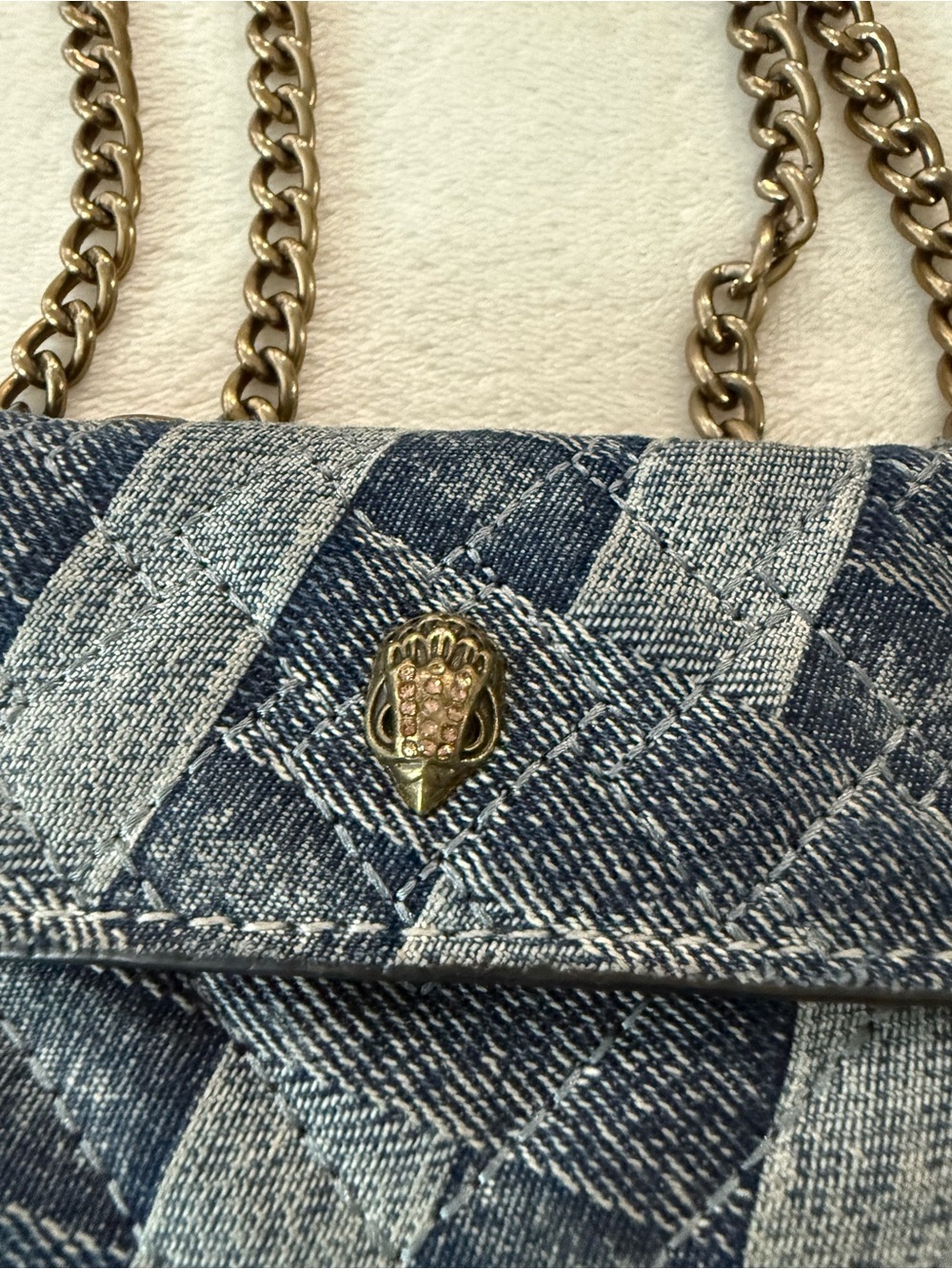 Kurt Geiger MINI DENIM KENSINGTON BAG - Picture 2 of 5